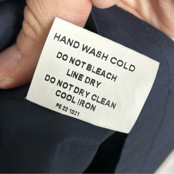 Chepè Navy Blue Cotton Button Down Lagenlook Maxi Dress - Picture 10 of 15